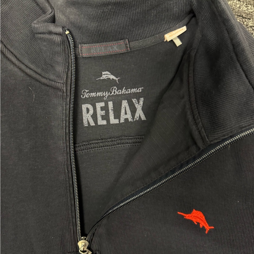 Tommy Bahama Black Relax Jacket with Red Logo